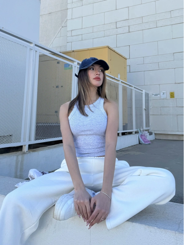 ZR Halter Yaka Slim Fit Atlet Gri