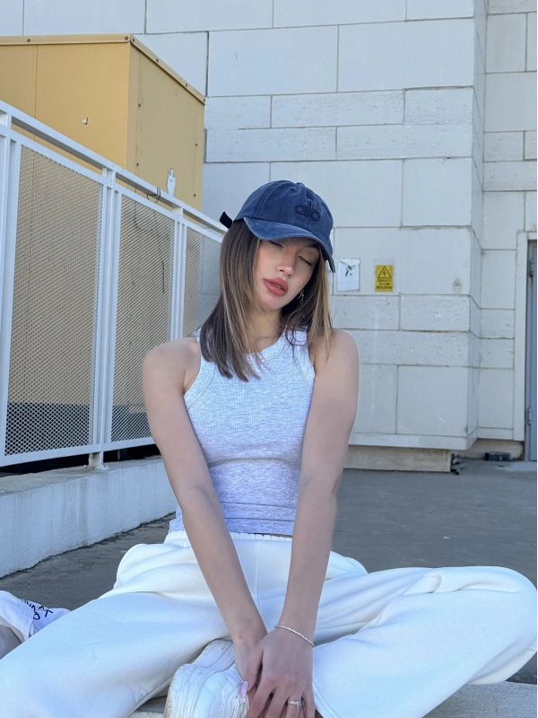 ZR Halter Yaka Slim Fit Atlet Gri