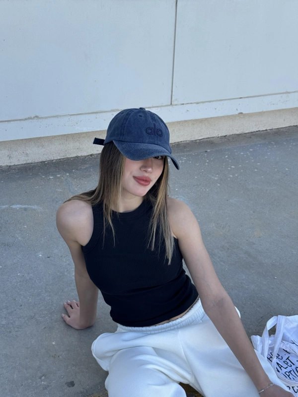 ZR Halter Yaka Slim Fit Atlet Siyah