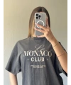Monaco Club Yıkamalı Unisex Oversize Tshirt