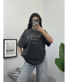 Monaco Club Yıkamalı Unisex Oversize Tshirt
