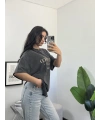 Monaco Club Yıkamalı Unisex Oversize Tshirt