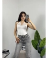Dantel Bağlamalı Bodysuit Beyaz