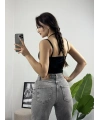 Dantel Bağlamalı Bodysuit Siyah