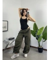 Ayarlanabilir Askılı Fit Bodysuit Siyah