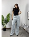 ZR Bebe Mavisi Dökümlü Kumaş Pantolon