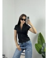 Siyah Fermuarlı Crop Spor Ceket