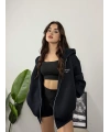 Maison Atelier Oversize Fermuarlı Hoodie Sweat