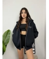 Maison Atelier Oversize Fermuarlı Hoodie Sweat