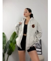 Apple Nakışlı Blkvis Grimelanj Oversize Hoddie Sweat