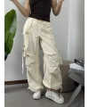 Baggy Kargo Pantolon Krem