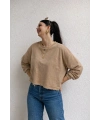 Camel Oversize Orj.Marka Crop Sweat