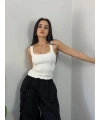 Effortless Beyaz Croptop