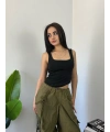 Effortless Siyah Croptop
