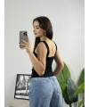 Gold Tokalı Bluz Siyah