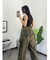 Haki Tactical Stoperli Unisex Kargo Pantolon