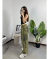 Haki Tactical Stoperli Unisex Kargo Pantolon