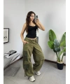 Haki Tactical Stoperli Unisex Kargo Pantolon