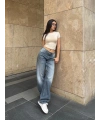 HM Orj Marka Basic Croptop Krem