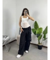 Kalın Askılı Dantel Dokulu Bodysuit Beyaz