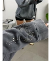 Low Lights Studios Zımbalı Oversize Hoddie Sweat