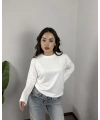 Massimo Orj Marka Beyaz Oversize Sweatshirt