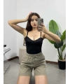 Massimo Şehir Boy Tensel Şort Haki