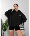 Pequs Purple Print Oversize Hoodie Sweat