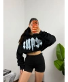 Pequs Siyah Oversize Hoddie Sweat