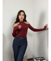 Scarlet Omuz Dekolteli Bluz Bordo