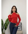 Scarlet Omuz Dekolteli Bluz Kırmızı