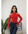 Scarlet Omuz Dekolteli Bluz Kırmızı
