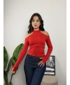 Scarlet Omuz Dekolteli Bluz Kırmızı