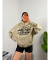 Taş Rengi Pequs Mykonos Oversize Hoddie Sweat