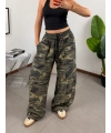 Urban Camo Flex Oversize Baggy Kargo Pantolon