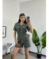 Vintage Koyu Haki Orj Marka Kot Tulum