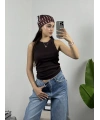 ZR Halter Yaka Slim Fit Atlet Kahve