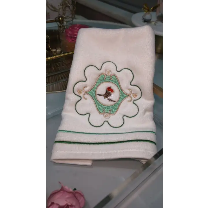 3 Renk Pip Studio Love Birds Serisi Uyumlu Saf Pamuk Kadife El Havlusu 30x50cm