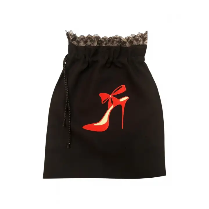 Bayan Ayakkabı Kesesi Torbası Nakış Desenli 35x40cm