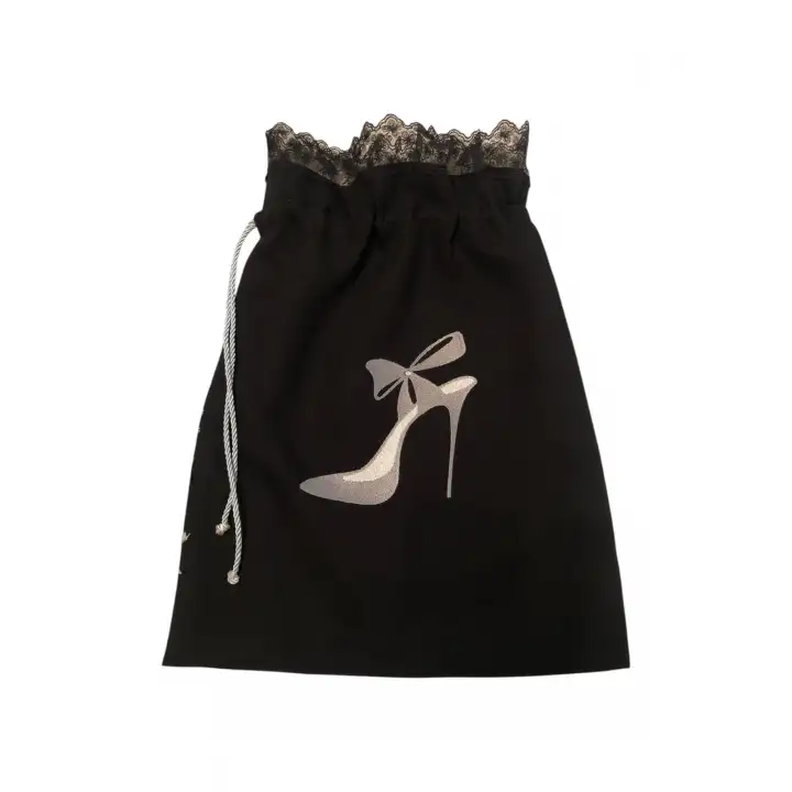 Bayan Ayakkabı Kesesi Torbası Nakış Desenli 35x40cm