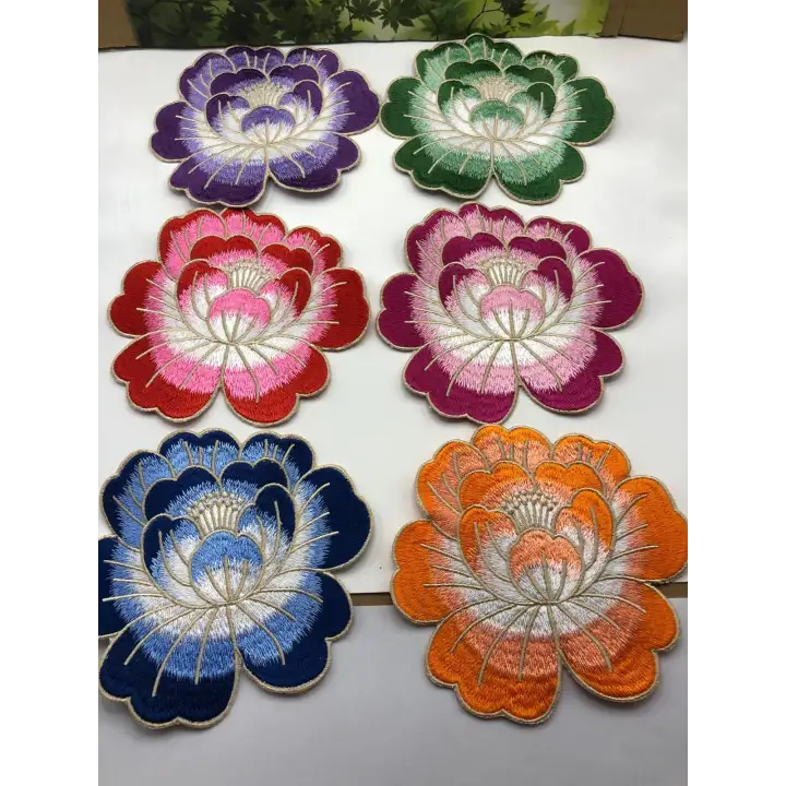 Agbtrend 6 lı Gül Nakışlı Rengarenk Sunum ve Kokteyl Peçete Seti