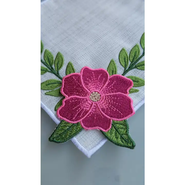 Agbtrend Kendin Tasarla - Çıtçıtlı Modüler Manolya Nakış Broşu (2 Adet)
