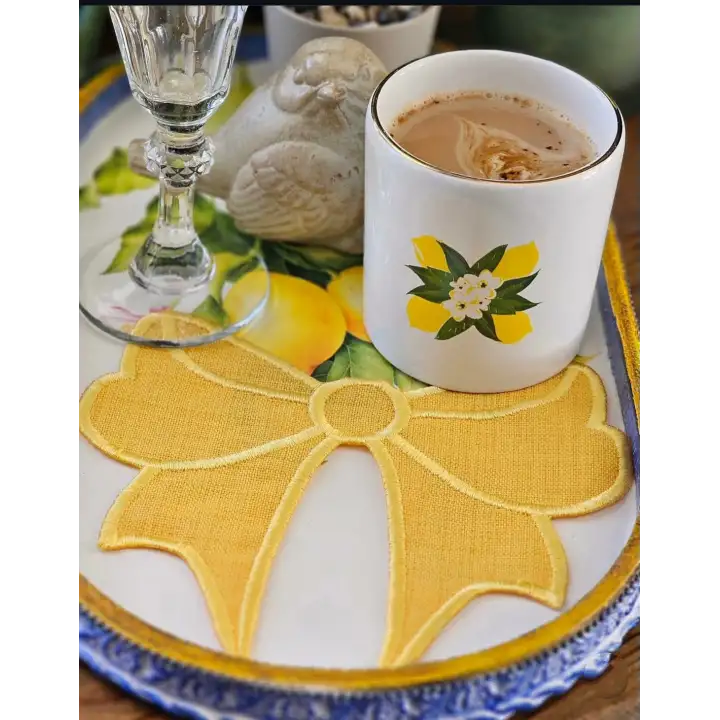 Agbtrend 6 lı Fiyonk Nakışlı Rengarenk Sunum ve Kokteyl Peçete Seti