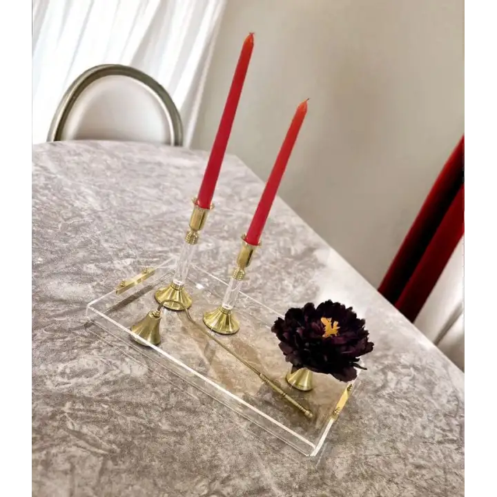 Agbtrend GOLD TRAY -L- Dekorasyon ve Sunum Tepsisi