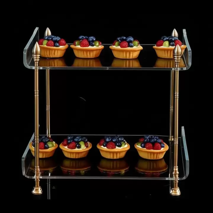Agbtrend QUEEN Double TRAY Çift Katlı Dekorasyon ve Sunum Standı
