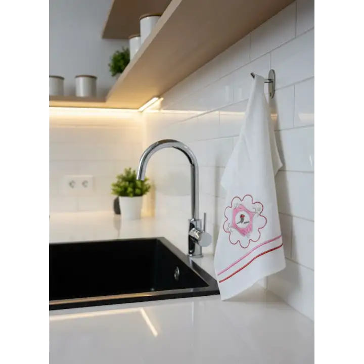 Kırmızı Pip Studio Love Birds Serisi Uyumlu Saf Pamuk Kadife El Havlusu 30x50cm