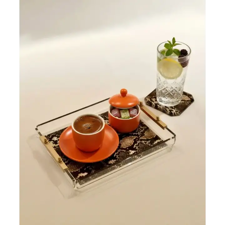 Snake Tray -S- Yılan Desenli Dekorasyon ve Sunum Tepsisi