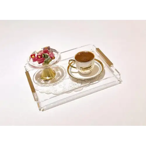 Agbtrend GOLD LINE TRAY -S- Dekorasyon ve Sunum Tepsisi