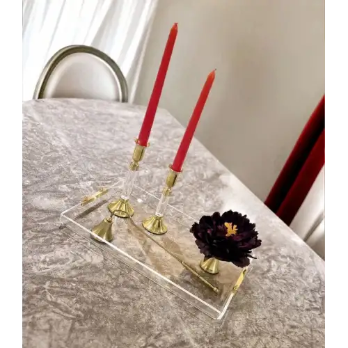 Agbtrend GOLD TRAY -L- Dekorasyon ve Sunum Tepsisi