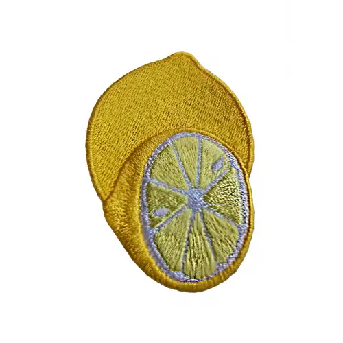 Agbtrend Kendin Tasarla - Çıtçıtlı Modüler Limon Nakışlı Broş (2 Adet)